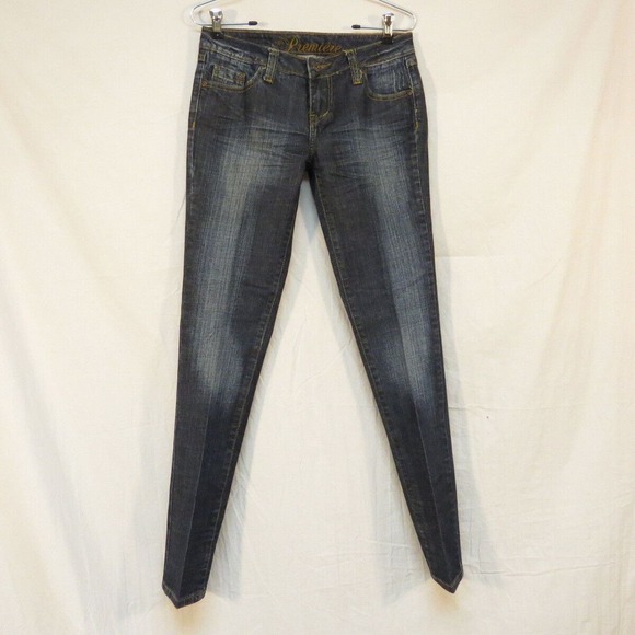 Rue 21 Premiere Denim Jeans w Pocket Bling‎ Size 1/2 - Picture 3 of 3